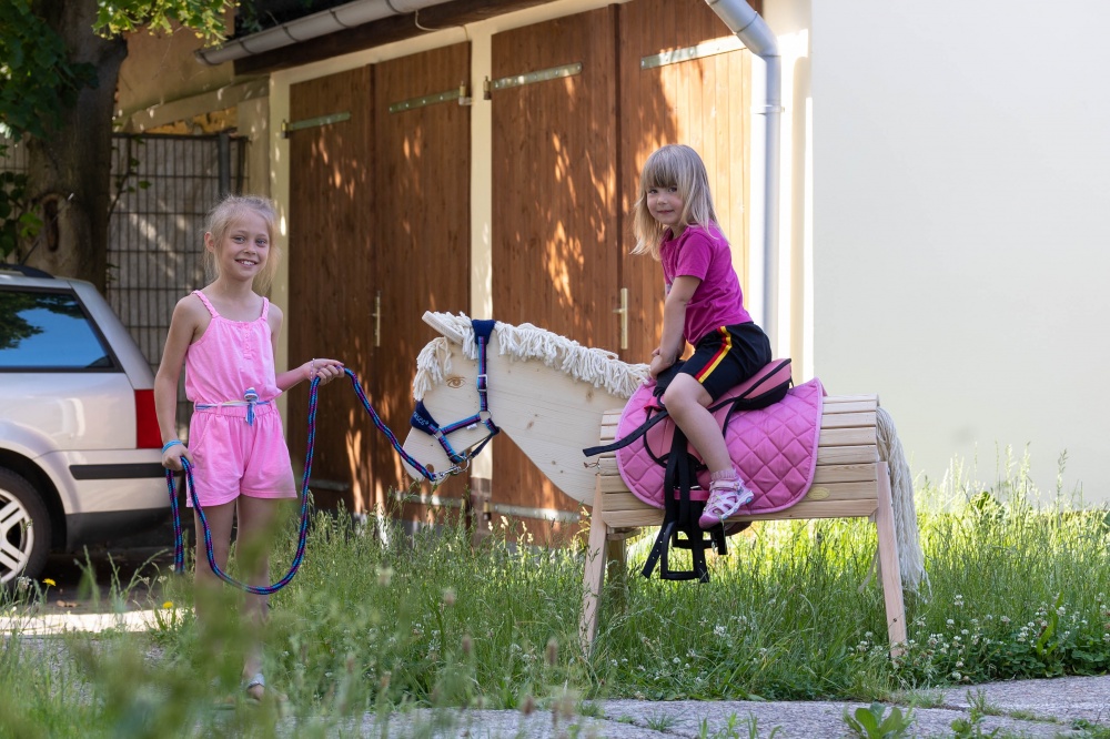 Holzpferd Sattel Set Hkm Beginner Shetty Pony Minishetty Kindersattel Sattelset 